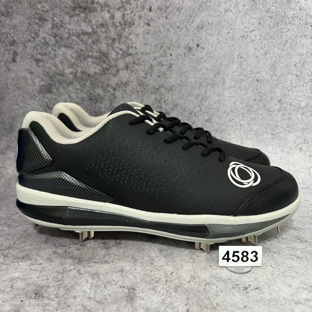 NEW Athalonz G-Force Cleats Men Size 12 Black Metal Baseball Softball Shoes 4583